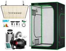 VIVOSUN 4x4 Hydroponic Grow Tent w/ VS1000 LED 4/6/8 Ventilation Fan 48x48x80 picture