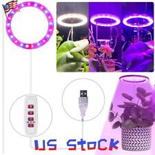Full Spectrum USB LED Grow Light Plant Growing Dimmable Indoor Plants Ring Lamp picture