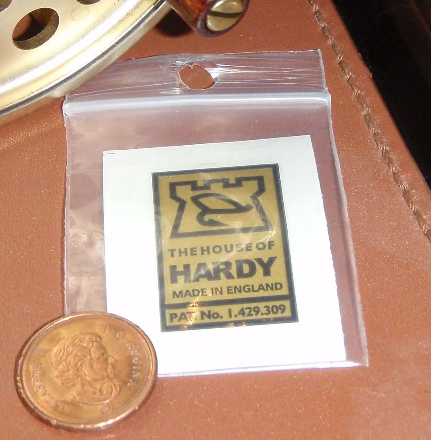 HARDY FLY AND CASTLE ADHESIVE ROD DECAL (RARE)