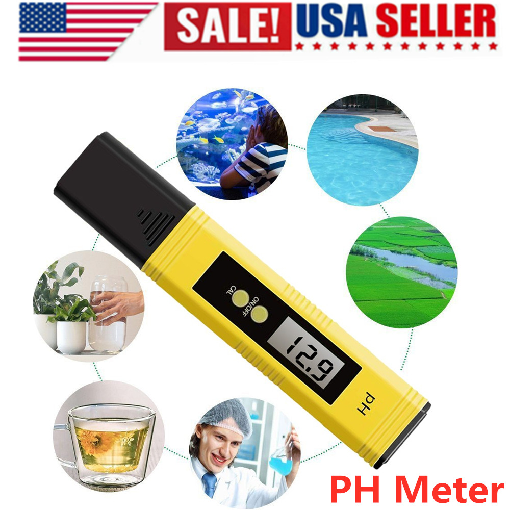 US Ship Digital Electric PH Meter Tester Pen Hydroponics Aquarium Water Test Pen
