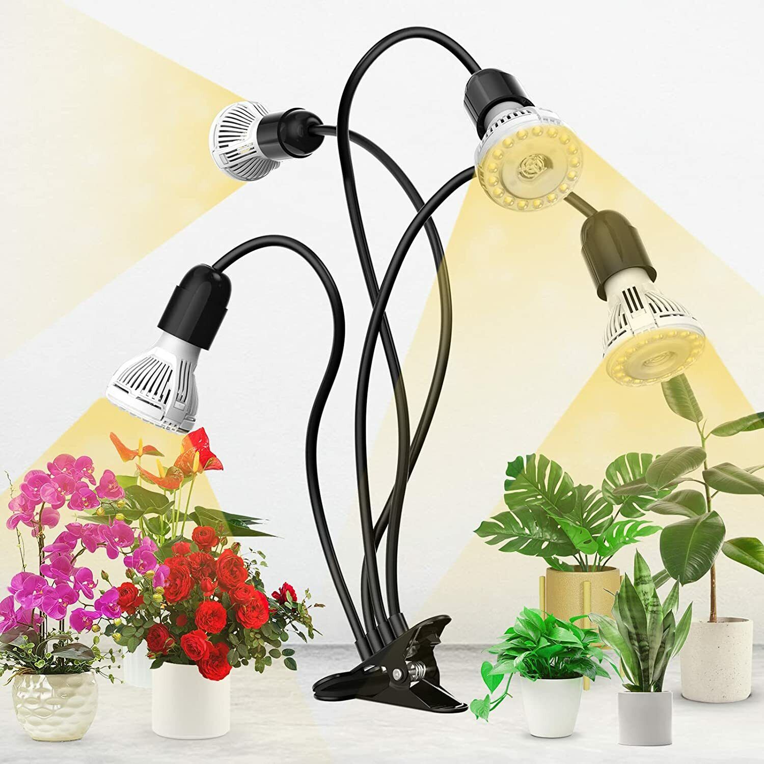 10W/20W/30W/40W LED Grow Light Full Specturm Gooseneck Clamp Grow Lamp E26 COC