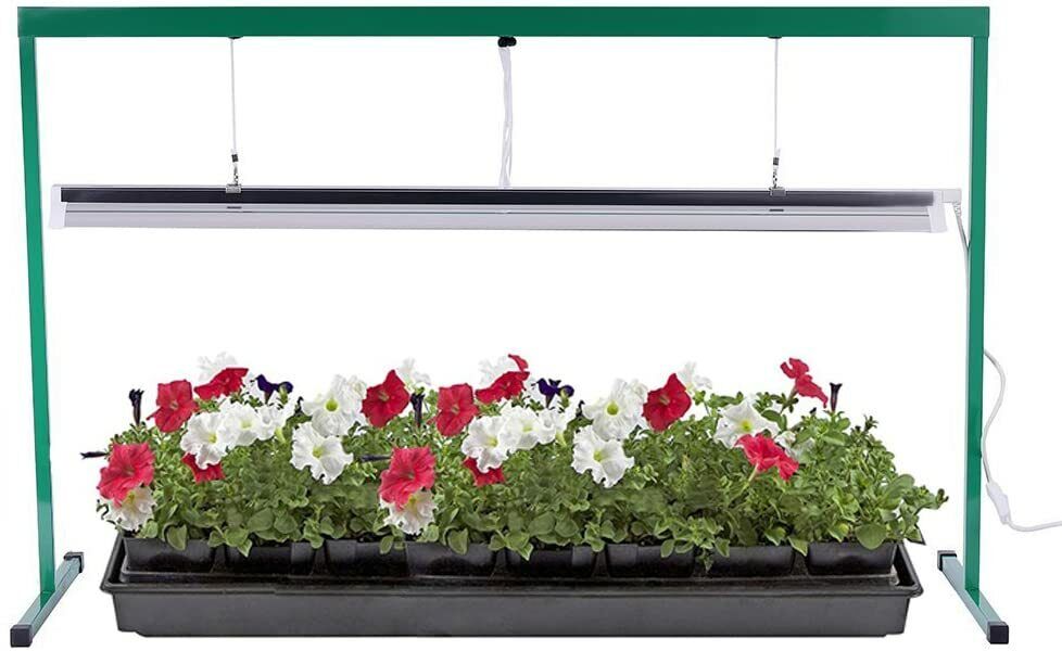 iPower 54W 4ft 6400K Fluorescent Grow Light Stand Rack for Plant Seed Starting
