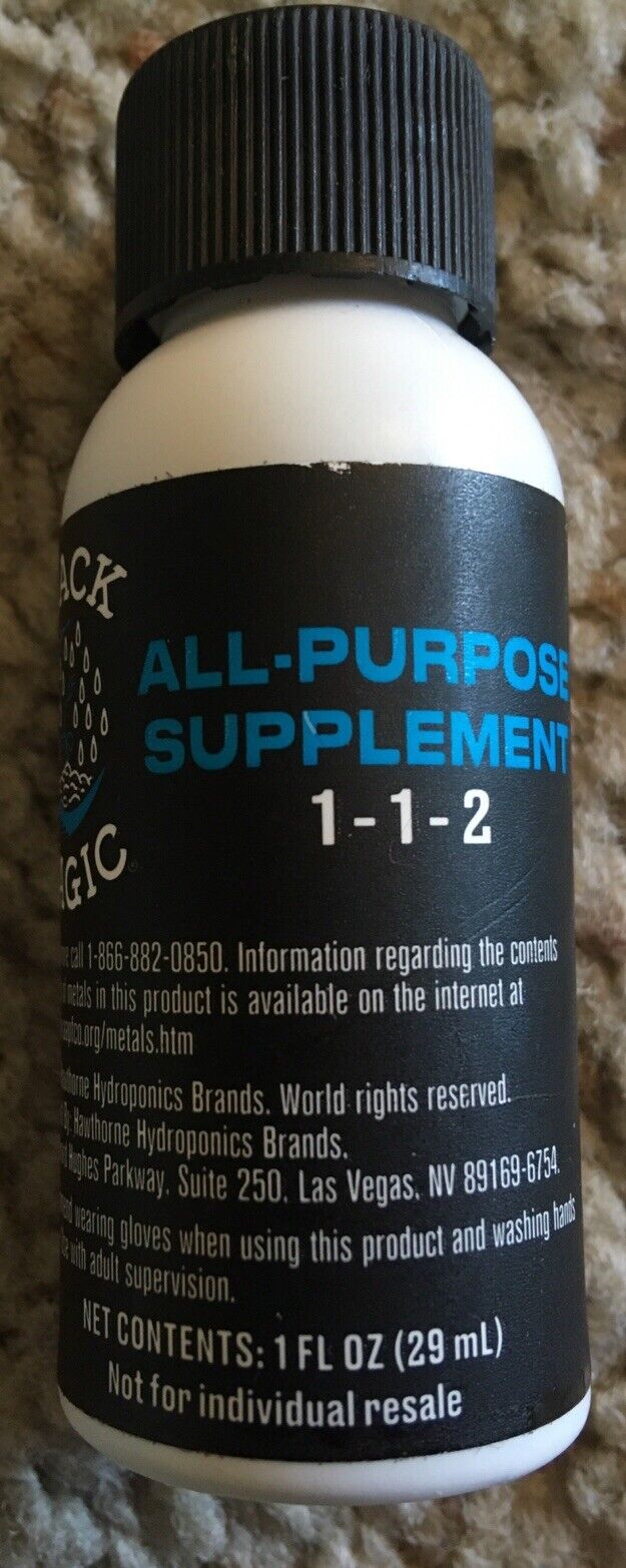 Black Magic Cal-Mag All Purpose Plant 🌱 & Roots Food & Supplement 1 oz - New