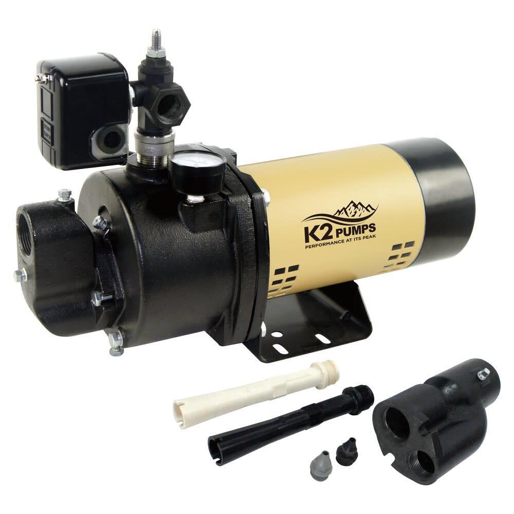 K2 Pumps Convertible Jet Pump 1 Hp Lead Free Cast Iron 115/230V