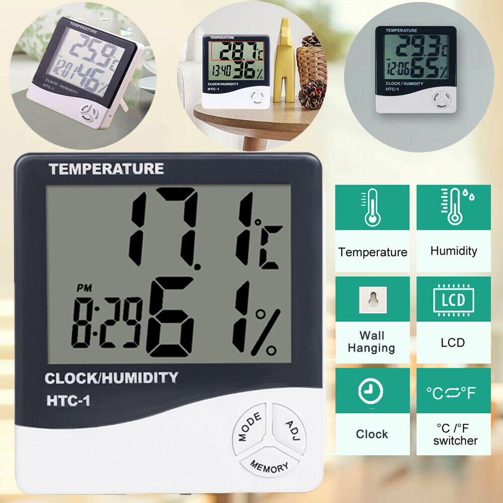 HTC-1 ℃/℉ Temperature Thermometer Hygrometer Indoor Digital Humidity Meter