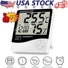 Thermometer Indoor Digital LCD Hygrometer Temperature Humidity Meter Alarm Clock picture