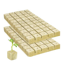 Rockwool Cubes 100 Plugs Stonewool Seed Starter Grow Cubes for Cuttings Cloning picture