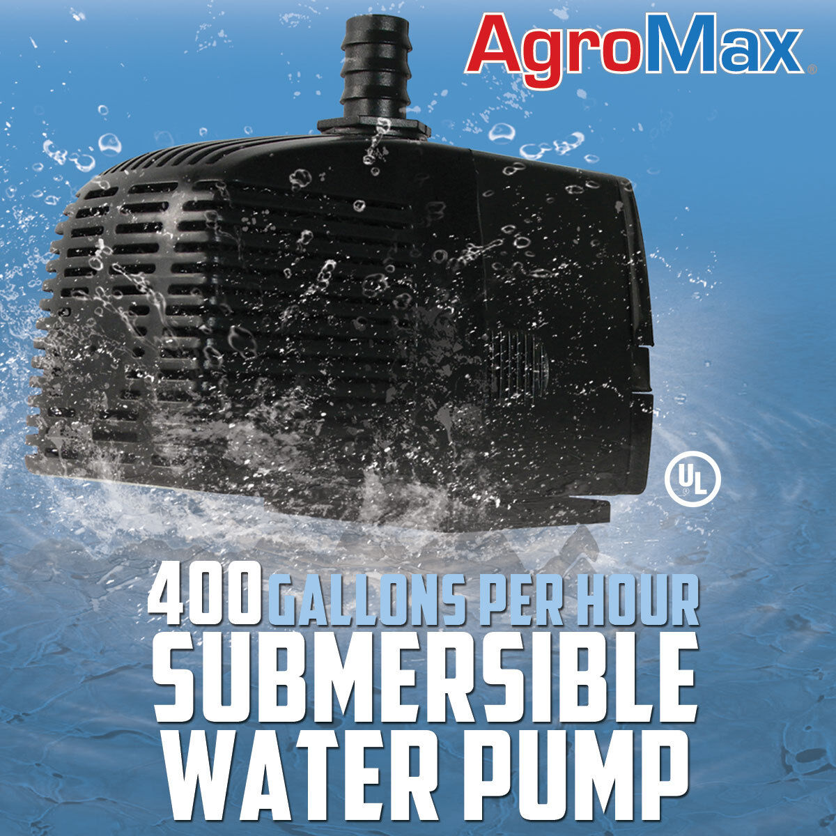 400 GPH SUBMERSIBLE WATER PUMP GALLONS PER HOUR HYDROPONICS xtreme cap fountain