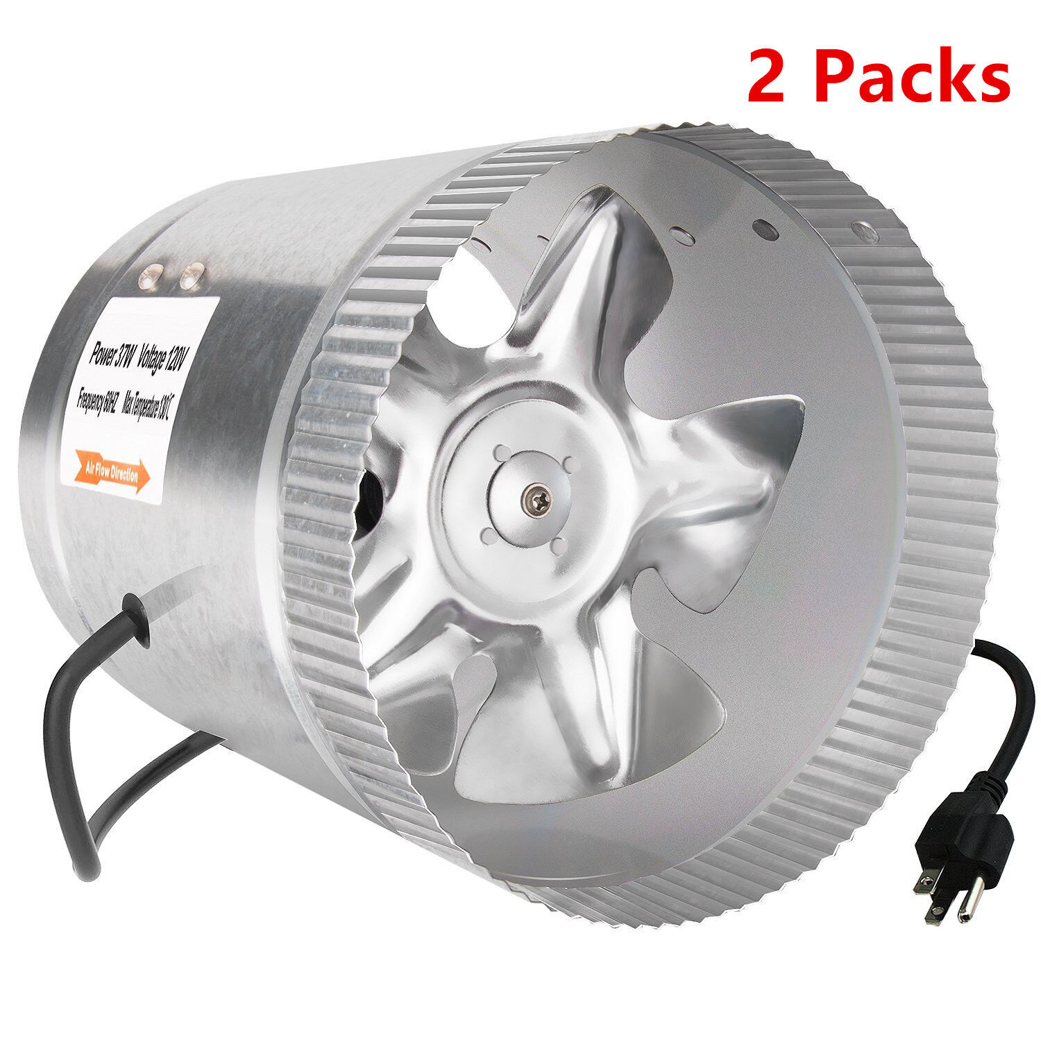 iPower 6 Inch 240 CFM Booster Inline Duct Vent Blower Exhaust & Intake HVAC Fans