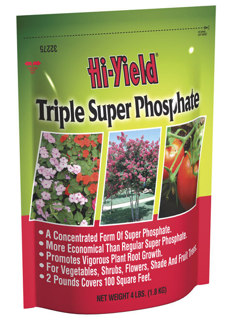 Hi-Yield Triple Super Phosphate 4 lb 0-45-0 phosphorous garden fertilizer