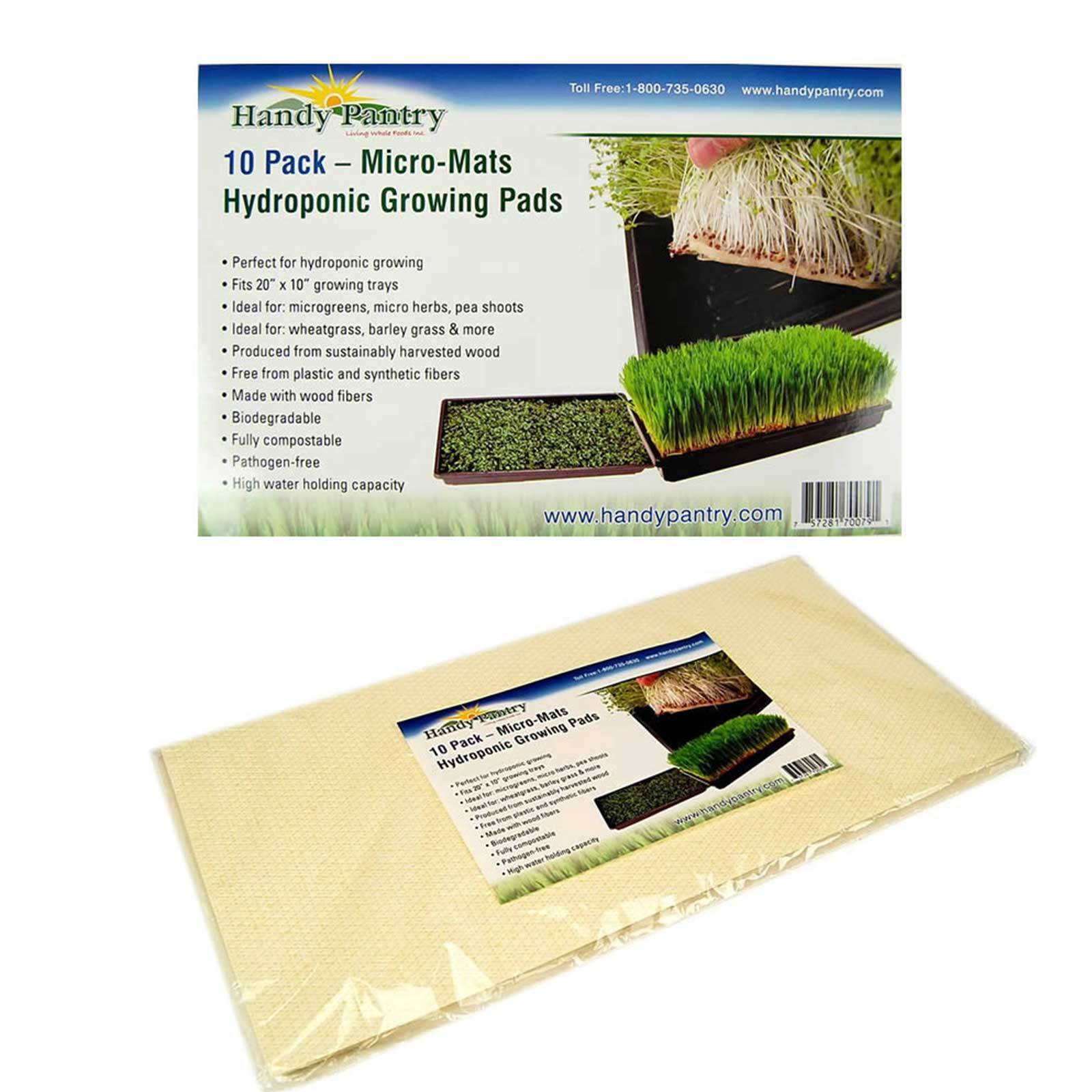 HYDROPONIC GROWING PADS -  BIODEGRADABLE MICRO MATS SEED GROW STARTER - 20\