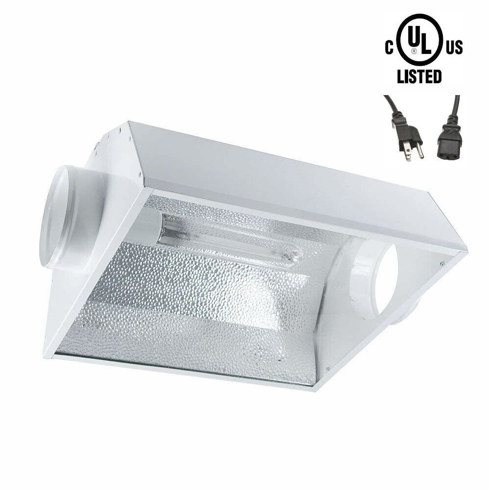 iPower 6 Inch Air Cooled Reflector Hood for HPS MH Grow Light Reflector 1/2-Pack