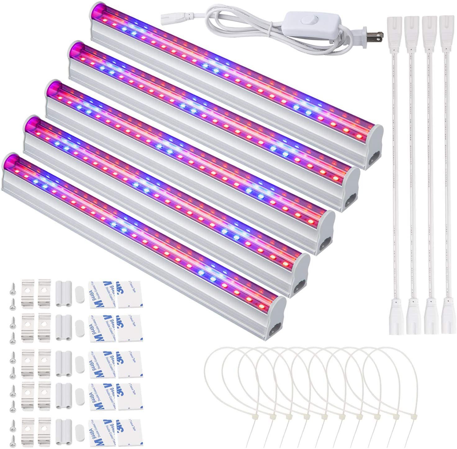 HOPLOM LED Grow Light Bars, Plant Grow Lamp for Indoor Plants with Red/Blue Spec