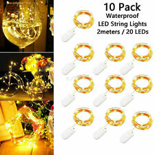 10x 6.6ft 20 LEDs Mini LED Copper Wire String Fairy Lights Battery Operated Xmas picture