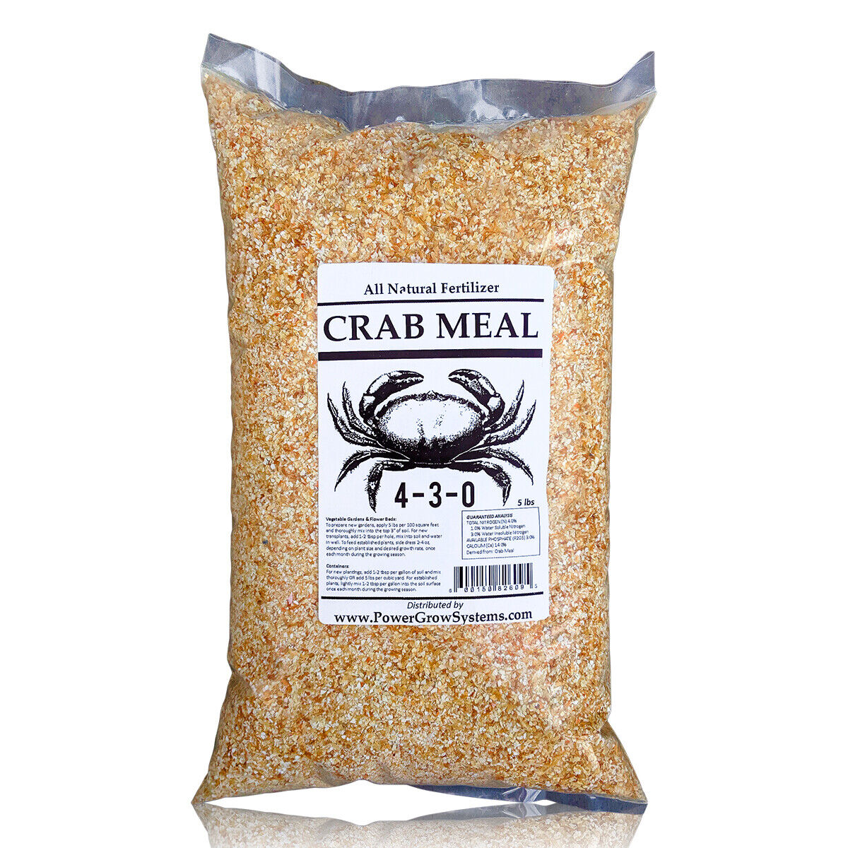 Crab Meal - Organic Crab Meal Fertilizer (Crab Shell) in BULK (5 pounds)