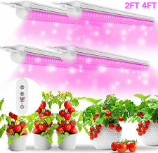 T8 4FT LED Plant Grow Light LED Light Tube Full Spectrum 160W(4 Ã— 40W) 4 Pack US picture