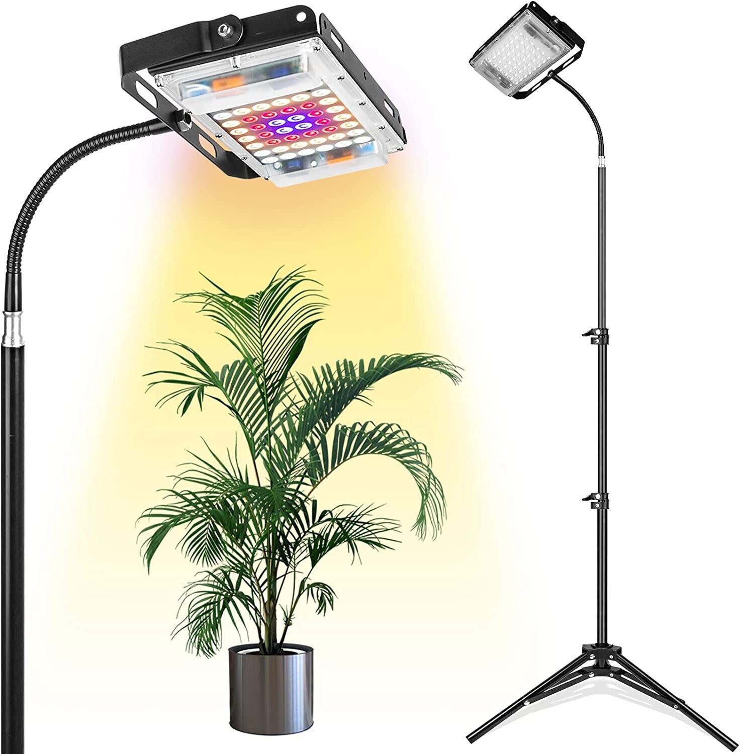 LED Grow Light with Stand 150W for Indoor Plants Full Spectrum Lamp 15-48 Inches