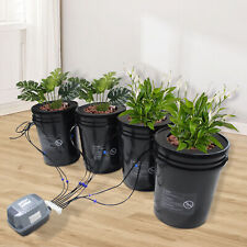 Soilless Hydroponics Growing System Drip Garden System With 5gal 4 Buckets picture