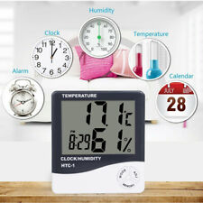 Digital LCD Thermometer Hygrometer Humidity Meter Room Indoor Temperature Clock picture
