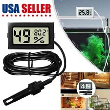LCD Digital Thermometer Hygrometer Aquarium Humidity Meter Gauge Fahrenheit US picture