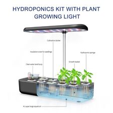 10Pots Hydroponic Growing System Indoor Herb Garden Starter Kit LED Grow Light picture