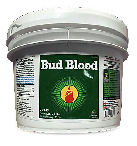 BUD BLOOD POWDER 0-39-25 2.5kg 5.5lbs ADVANCED NUTRIENTS FLOWER BLOOM BOOSTER