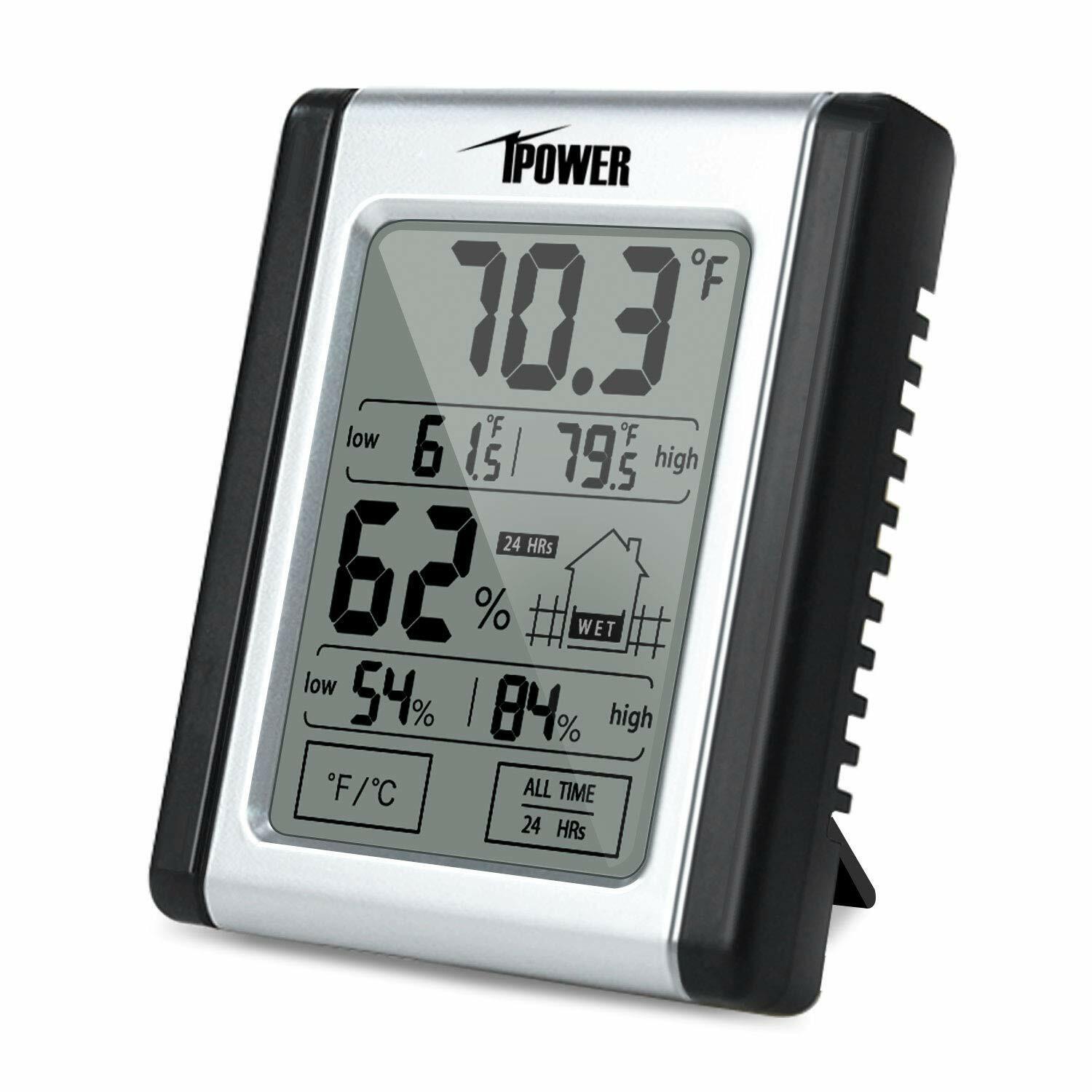 iPower Indoor Digital Thermometer Hygrometer Temperature Humidity Monitor Meter