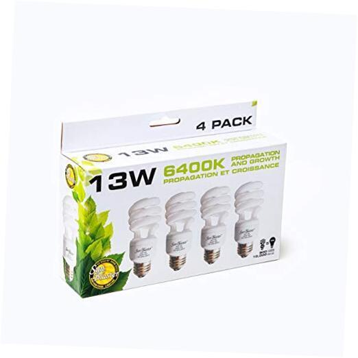  SL0900151 13 Watt CFL Grow Lamp 4 Pack, 4 Count (Pack of 1), White 