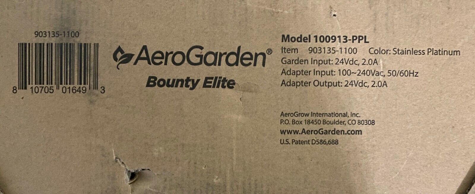 AeroGarden 903135-1100 Bounty Elite-Platinum Indoor Garden