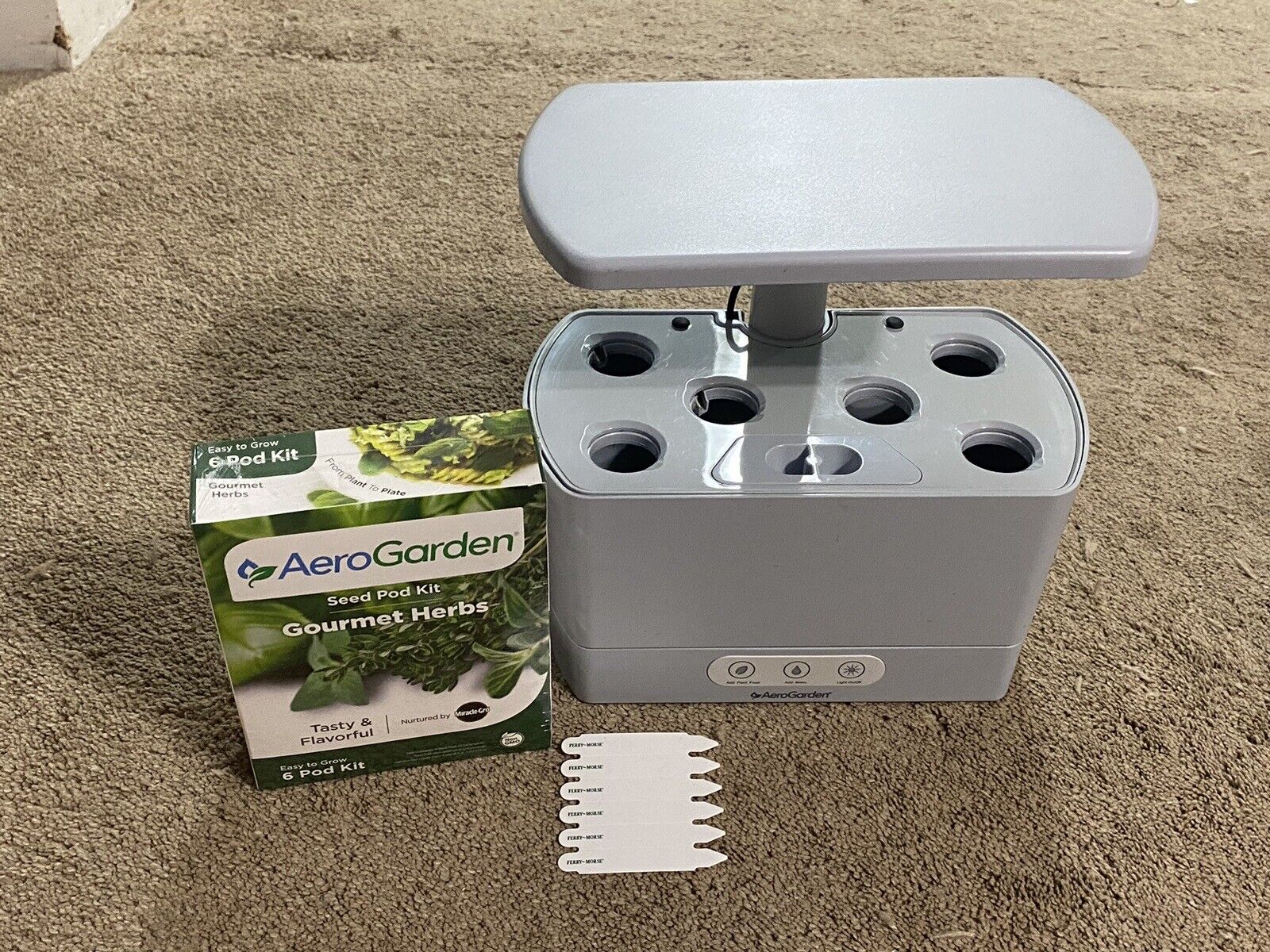AeroGarden Harvest Model 100690-CGY Home Garden System W/ Seed Pot Kit