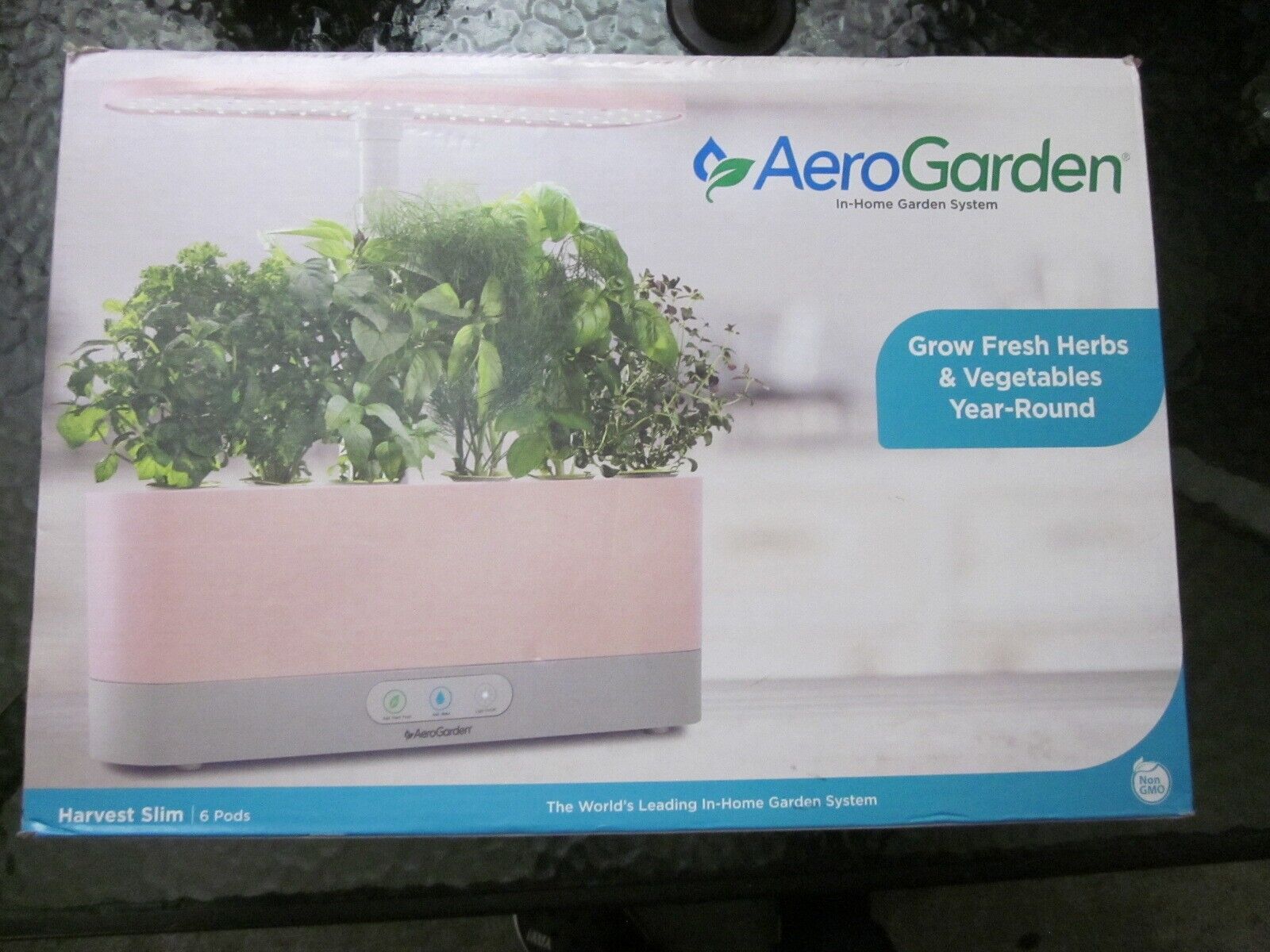 PINK AeroGarden Harvest Elite Slim Bundle Kit Hydroponic Indoor Garden Platinum