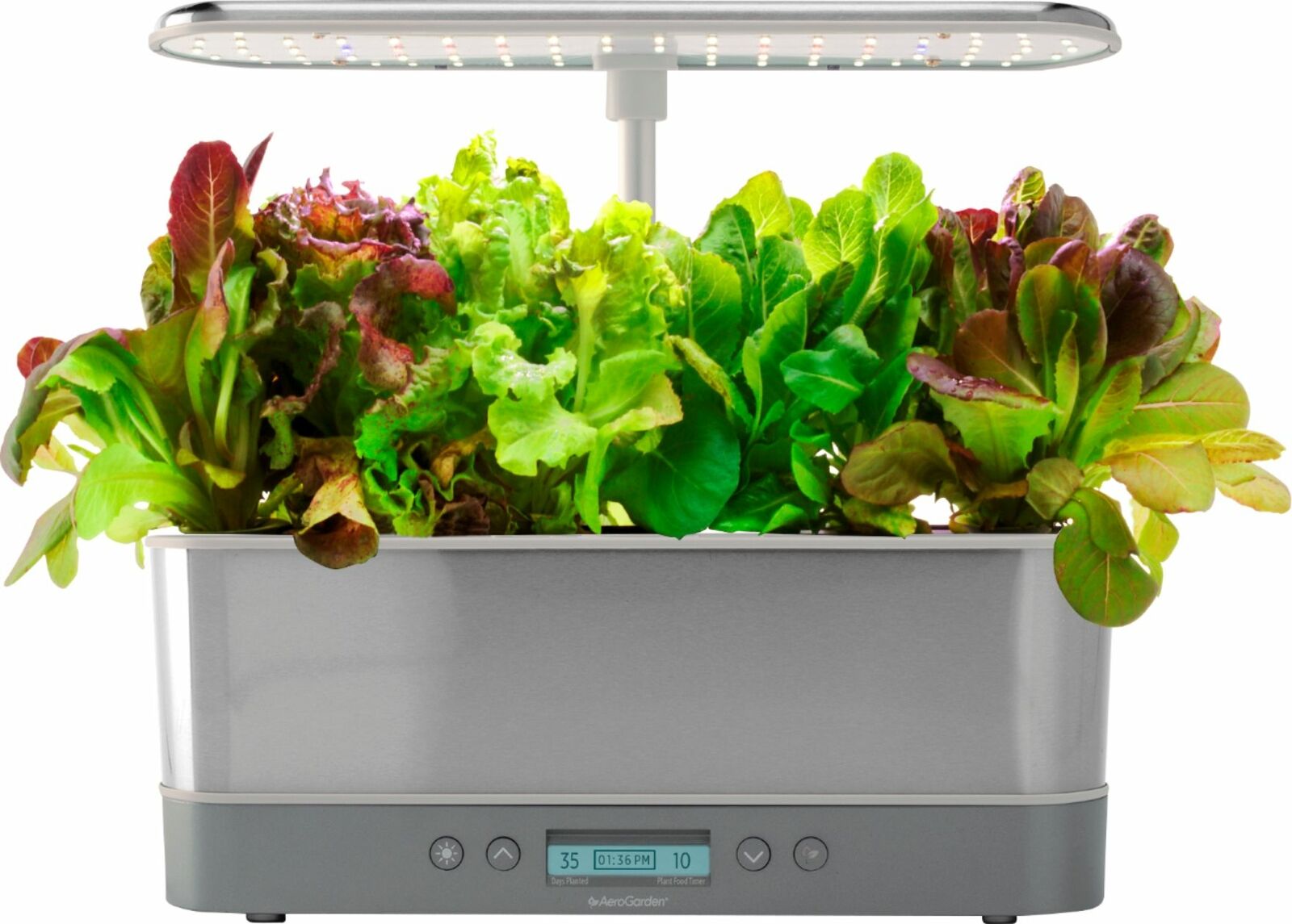 AeroGarden - Harvest Elite Slim with Heirloom Salad Greens Seed Pod Kit - Hyd...