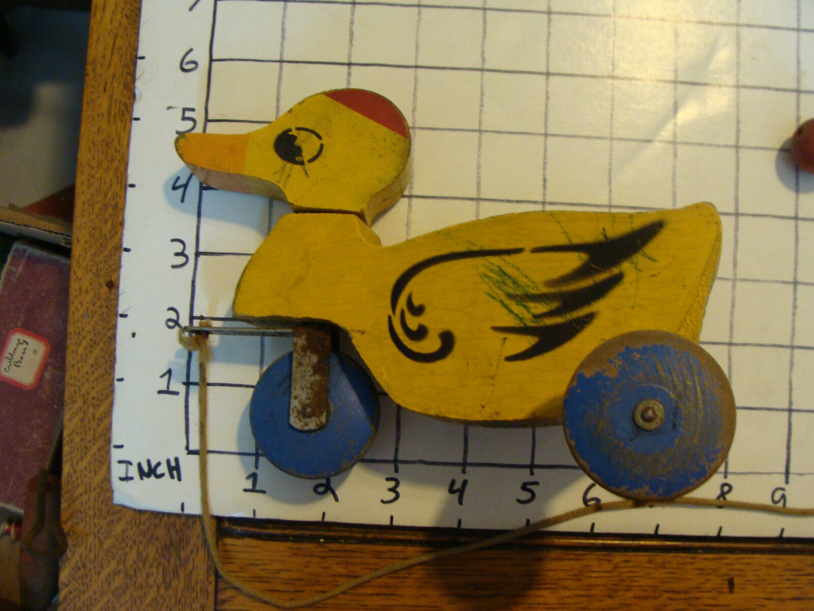 1926-1927 BETTY ROLL DUCK from HUSTLER TOYS, crayon on it, uncleaned