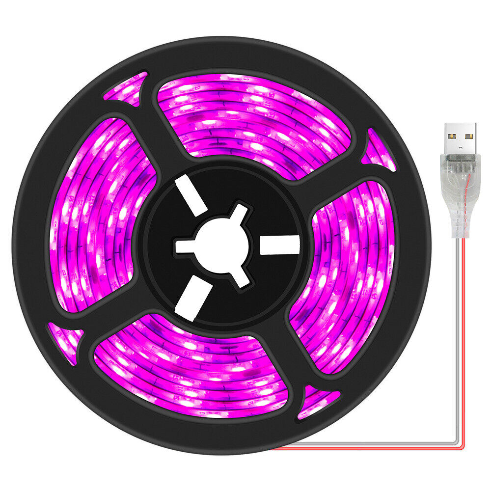 Dimmable USB LED Grow Light Strip Full Spectrum 2835 Indoor Flower Plant Growing