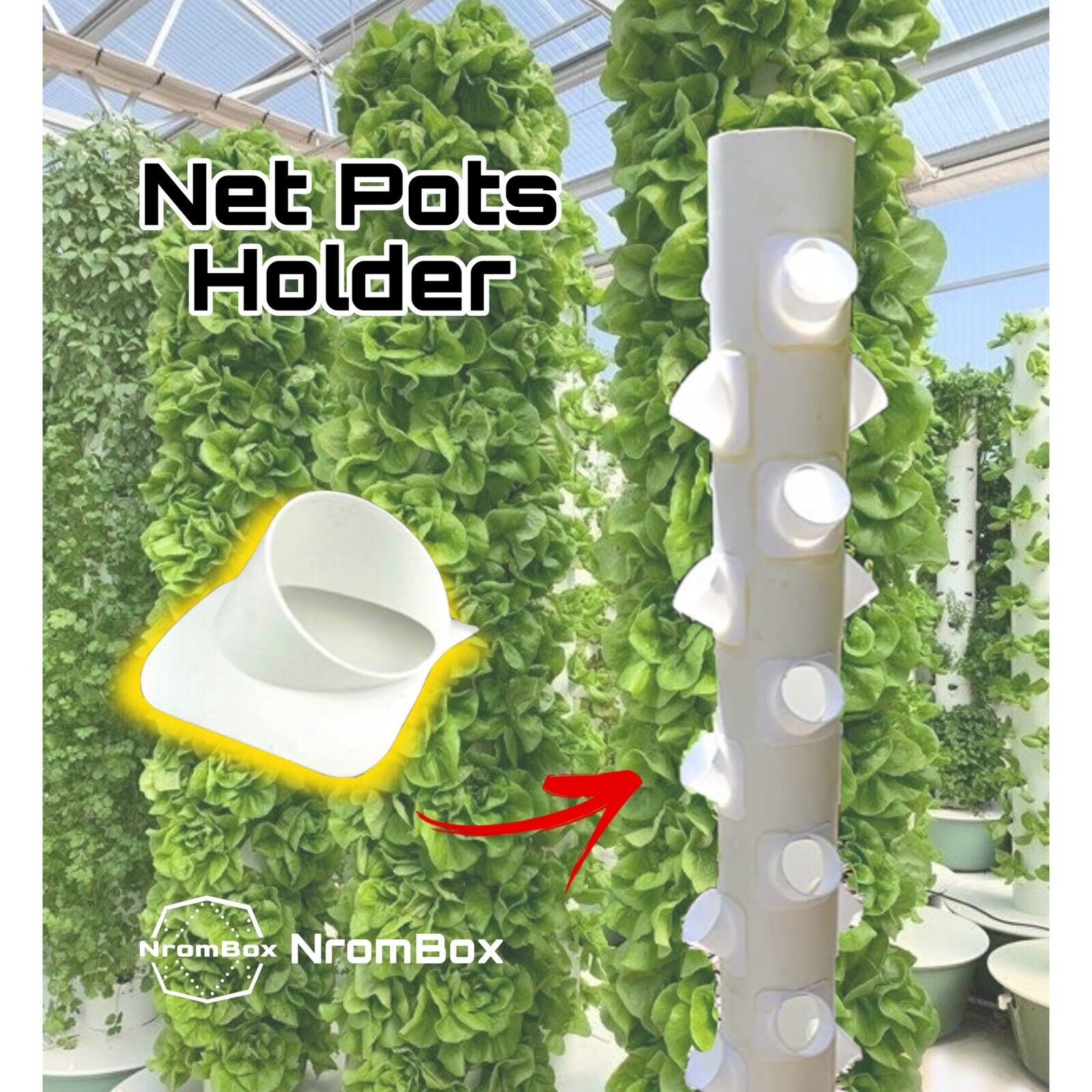 27pc -DIY 2inch net pot Holder for Vertical Growing System Soilless Device Farm