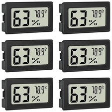 6 Pack Mini Hygrometer Indoor Humidity Meter, Small Digital Thermometer Humidity picture
