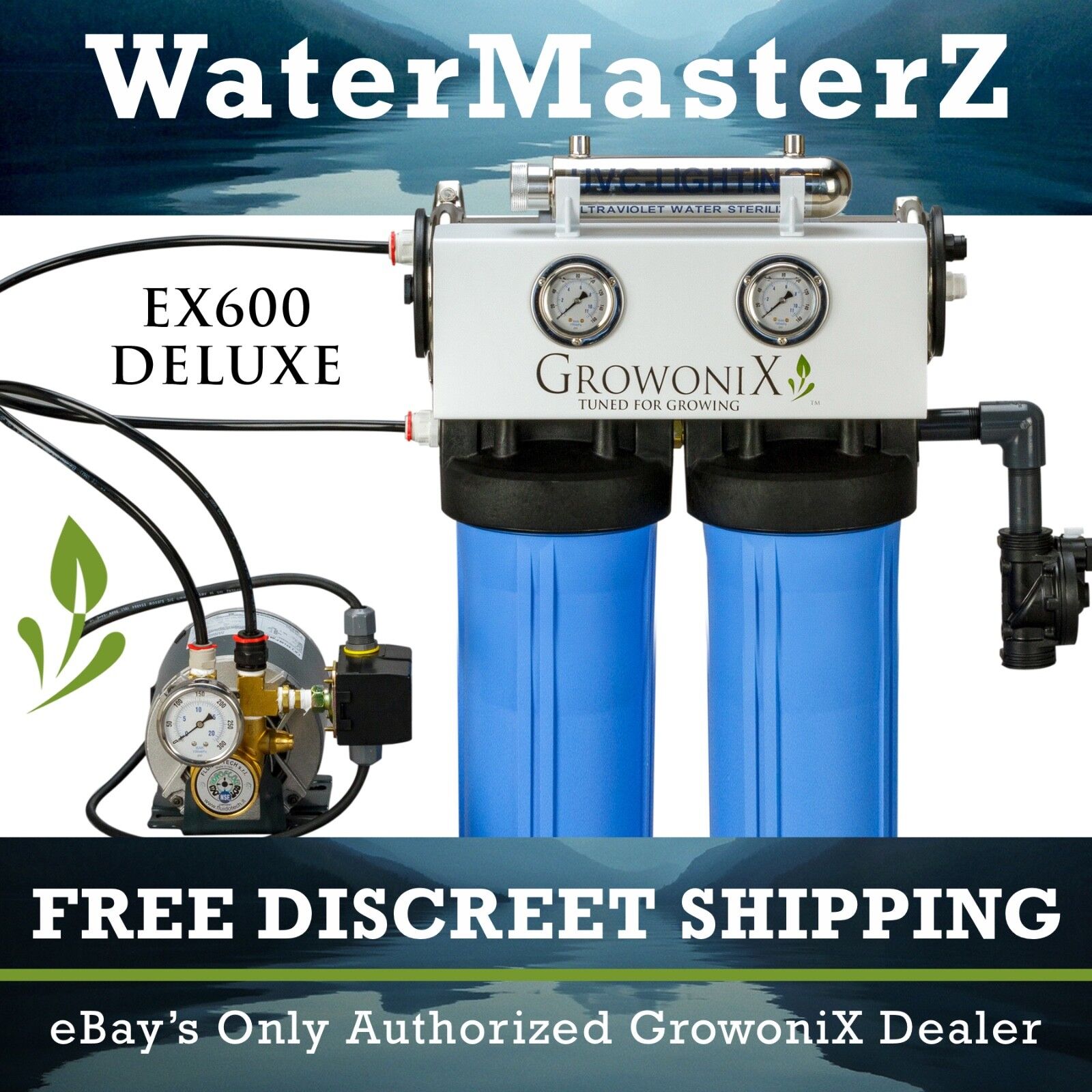 GrowoniX EX600 Tall Deluxe - Reverse Osmosis Water Filtration System