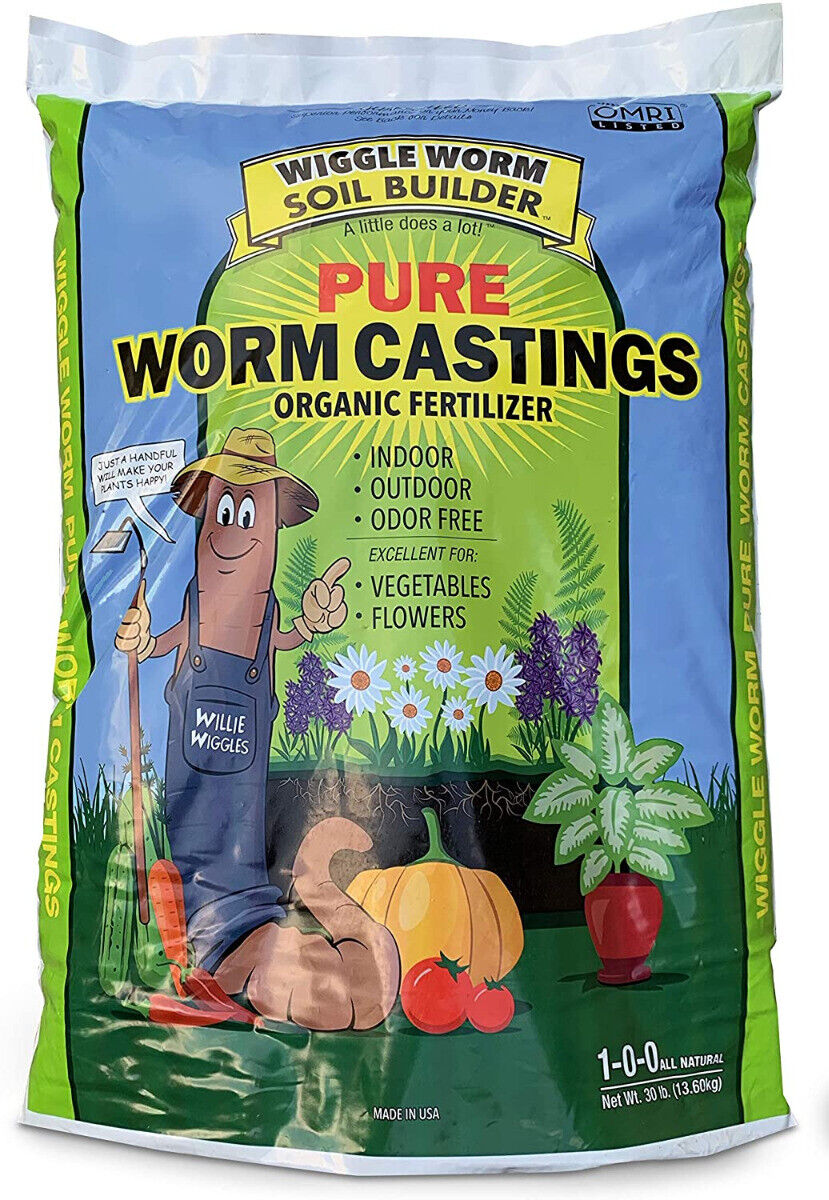 Wiggle Worm 30lbs Worm Castings Soil Builder