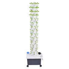 Vertical Hydroponic Garden Tower System Aeroponics Home Grow Kit 14 Layer 70Pots picture