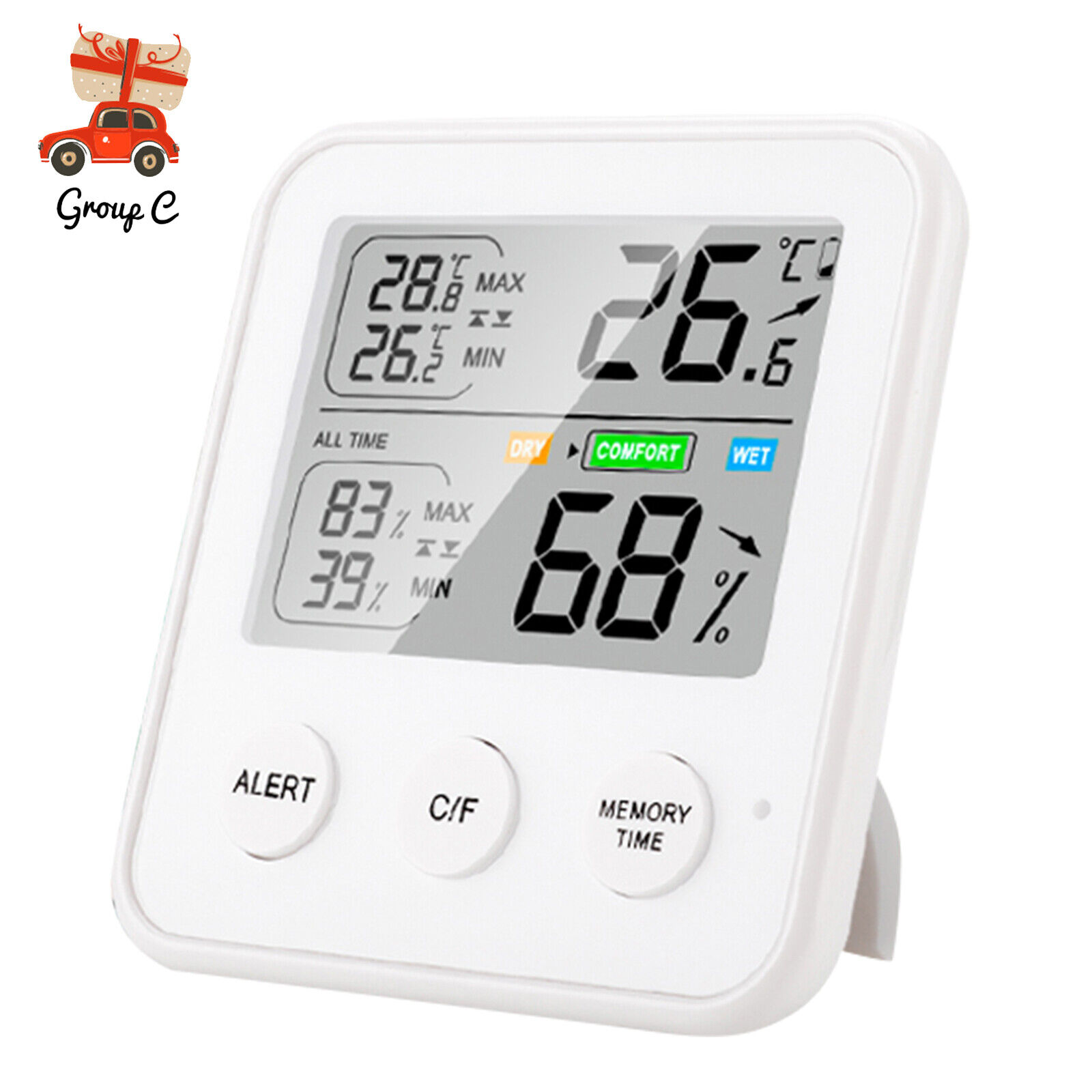 Digital LCD Humidity Meter Hygrometer Thermometer Temperature For Indoor