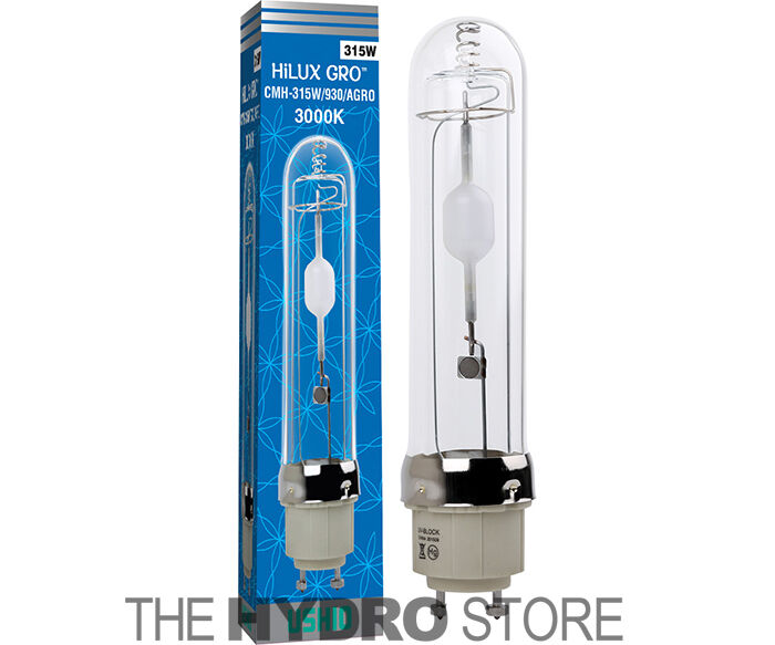 Ushio HiLux Gro 315W Ceramic Metal Halide 4200K Lamp -CMH light bulb watt