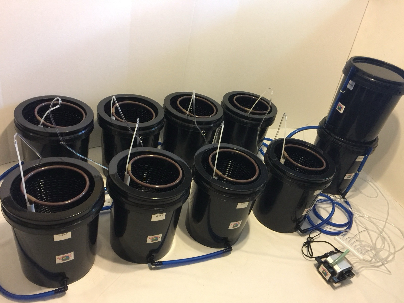 Hydroponic Aeroponic Recirculation Water Culture 5 Gallon Bucket 8 Grow System