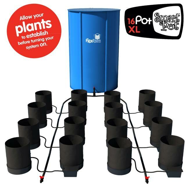 AutoPot Spring Pot 16 Pot XL System w/ 60 gal Flexi Tank (5 gal Spring Pots)