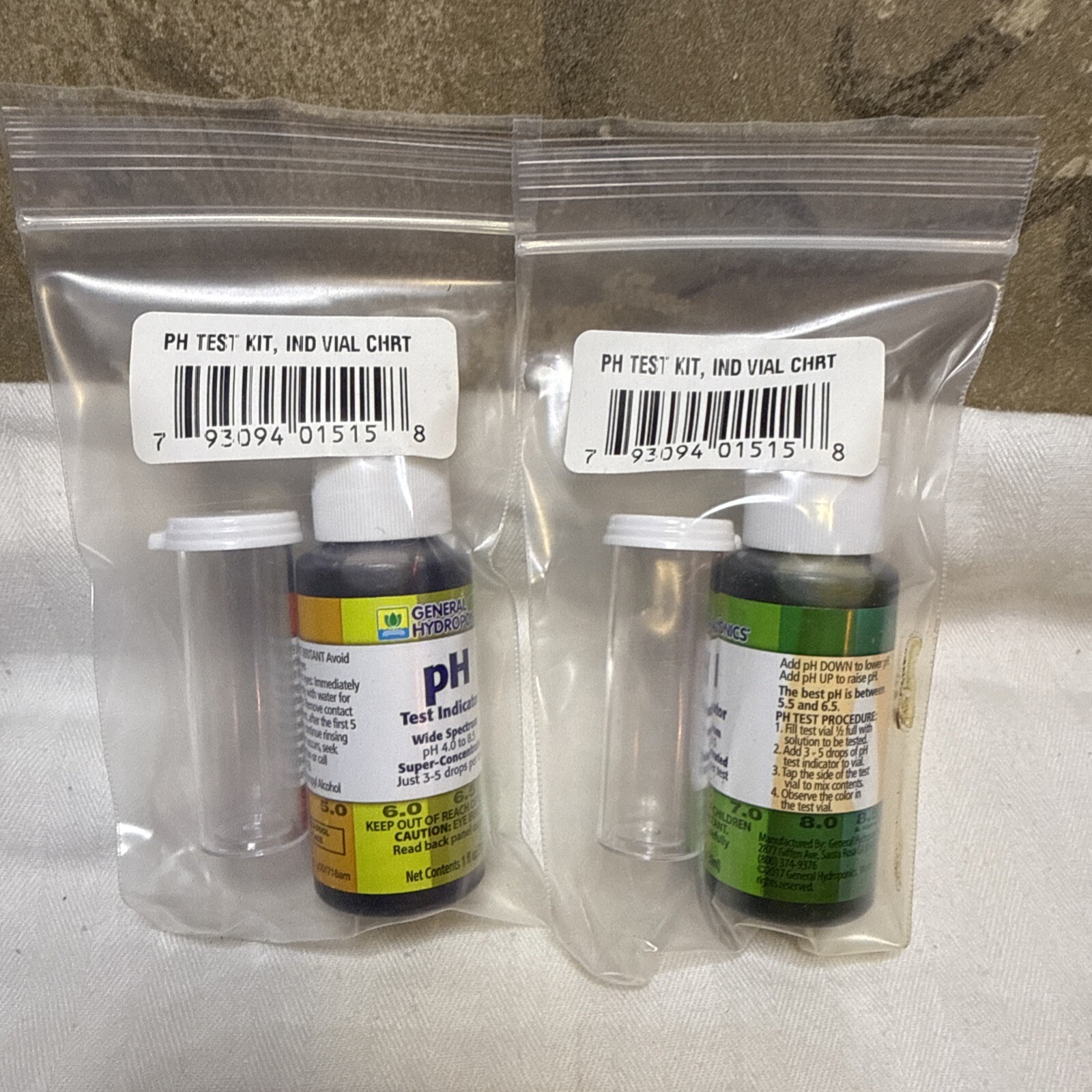 Lot 2 Hydroponics pH Test Indicator Kit 1 oz. Wide Spectrum Super-Concentrated