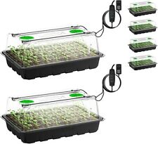 VIVOSUN 6-Pack Seed Starter Trays, 240-Cell Seed Starter Kit w/2 pcs LED Lights picture