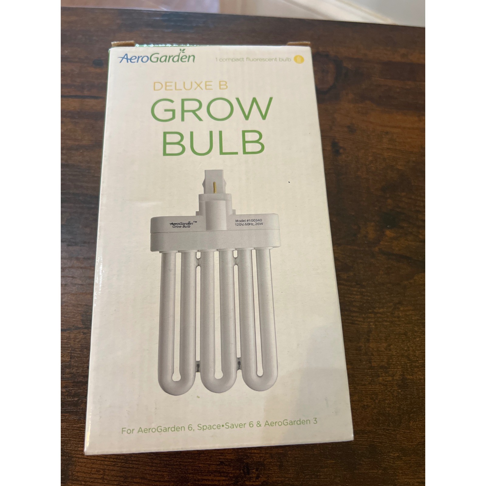 AeroGarden Deluxe B Grow Bulb Model 100340 26W 1560 Lumens CFL Grow Light