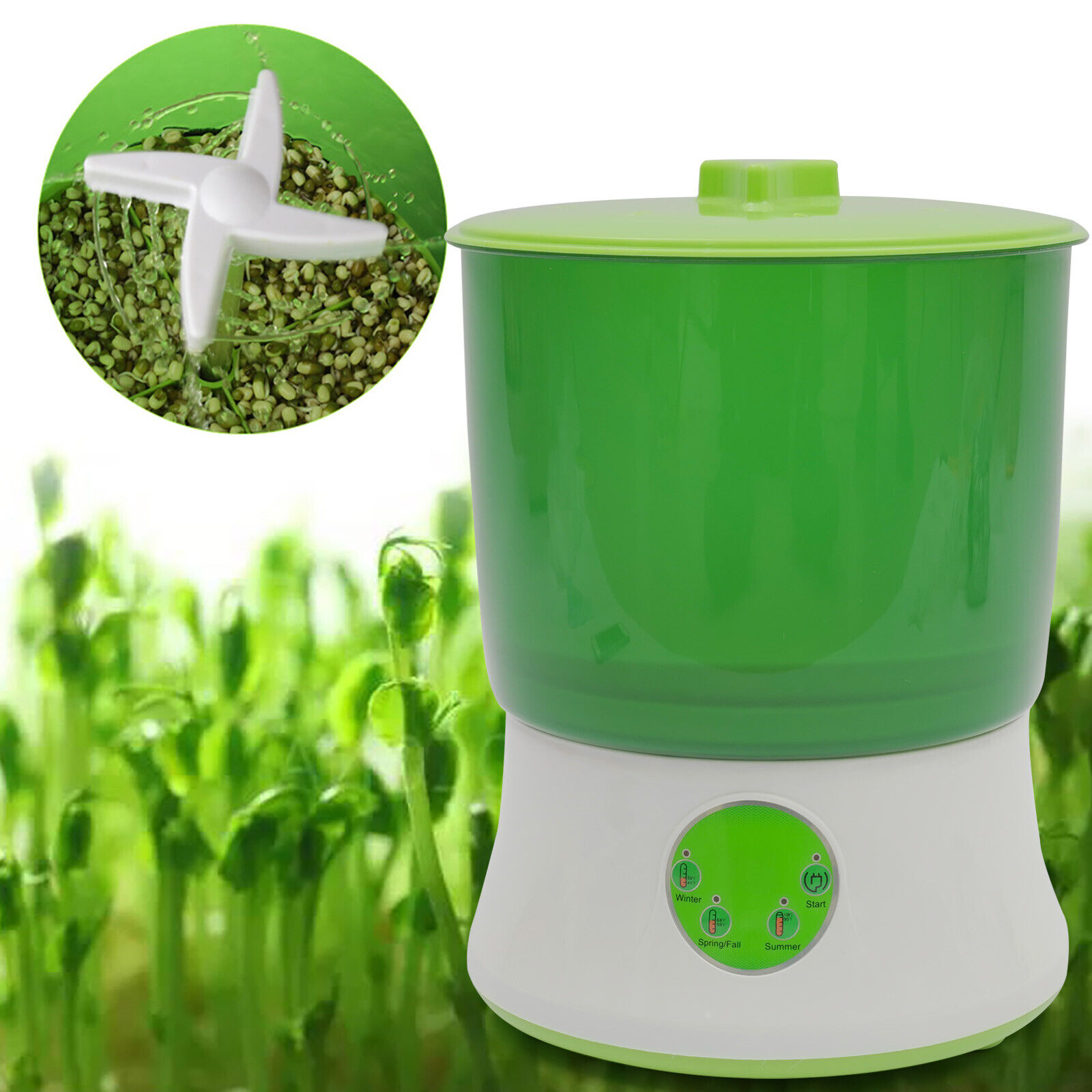 Household 2 Layers Bean Seed Cereal Sprouts Machine Large Capacity 110V 60Hz 20W