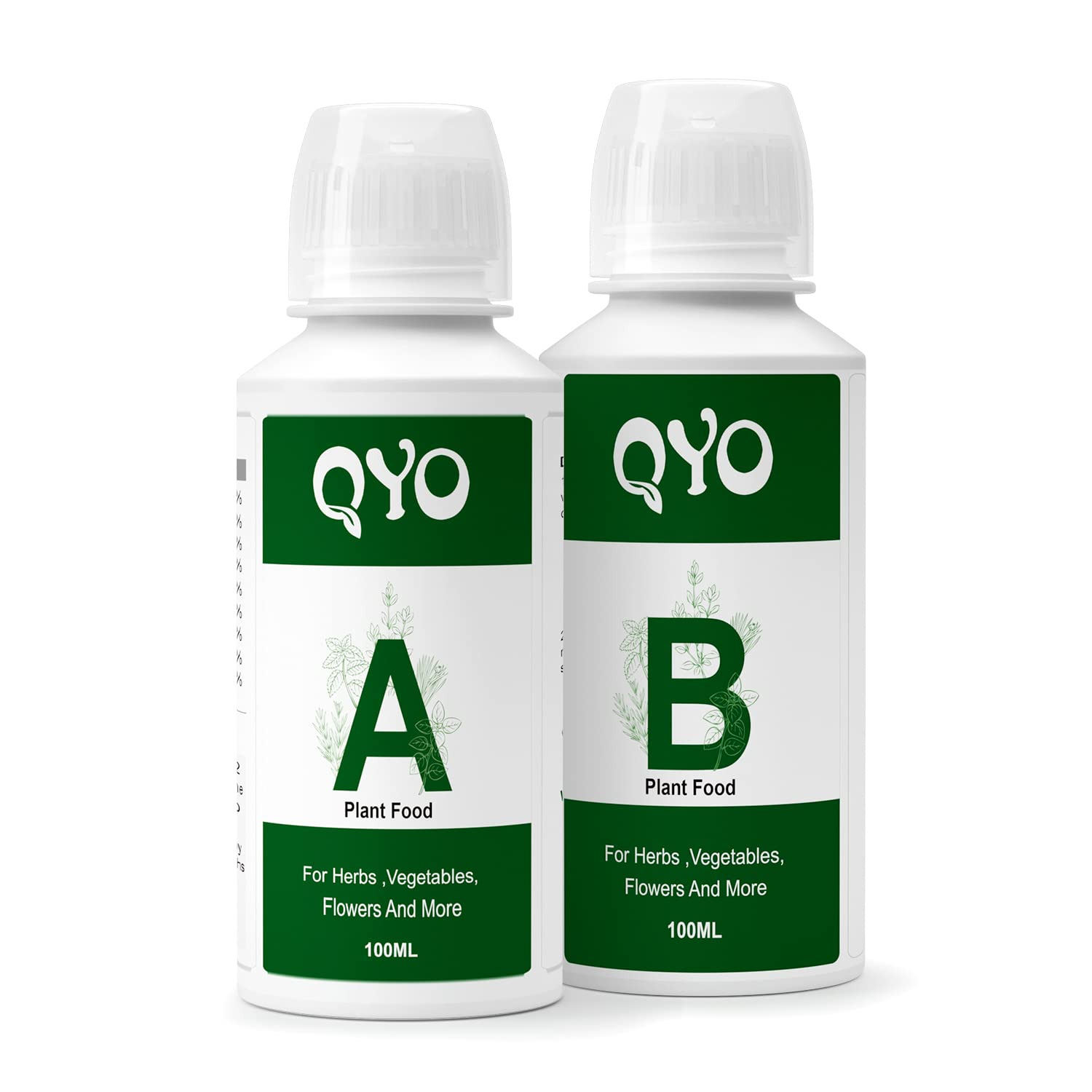QYO Base A & B Nutrients(200ml in Total), Plant Growing Nutrient Plant Food for