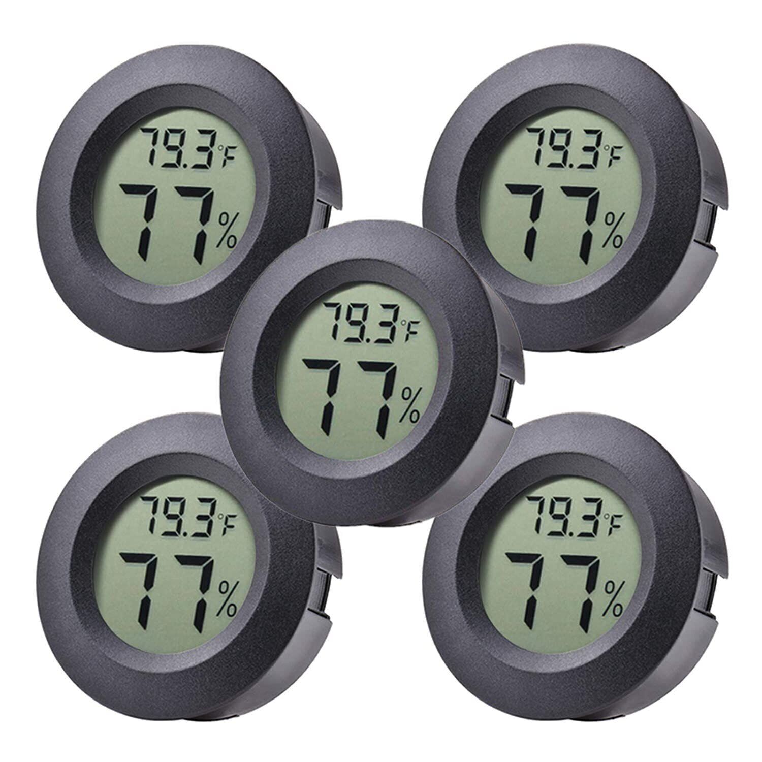 5 Pcs Mini LCD Digital Thermometer Hygrometer Humidity Temperature Gauge Monitor
