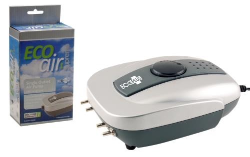 EcoPlus Supreme Air Pump 1 Outlet – 140 L/H (29 GPH) Quiet Hydroponic 3W